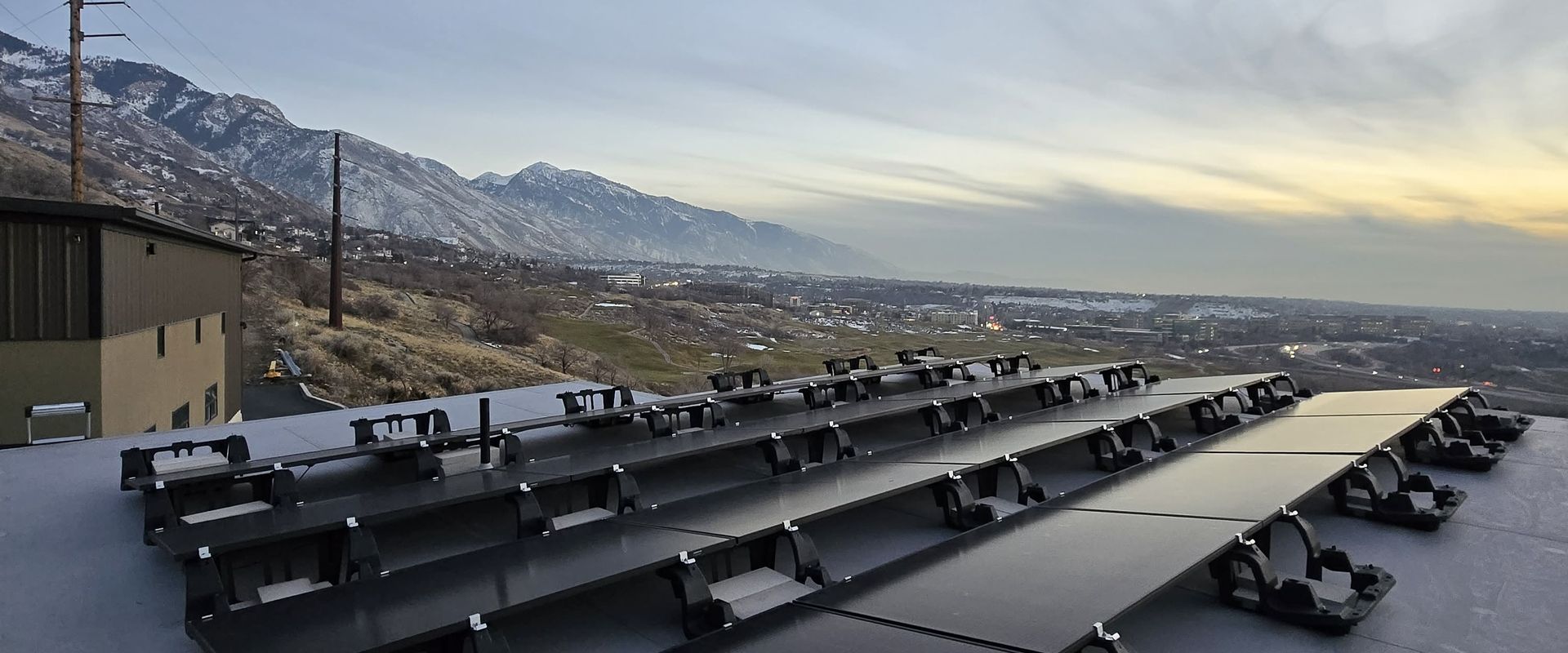 Rooftop solar panel installation in Utah